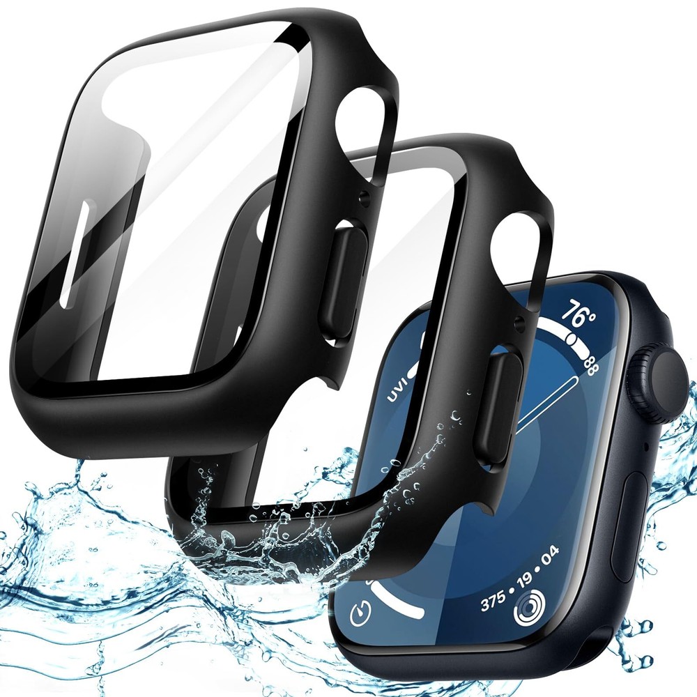 JETech Waterproof Case with Screen Protector for Apple Watch Series 9 8 7 45mm