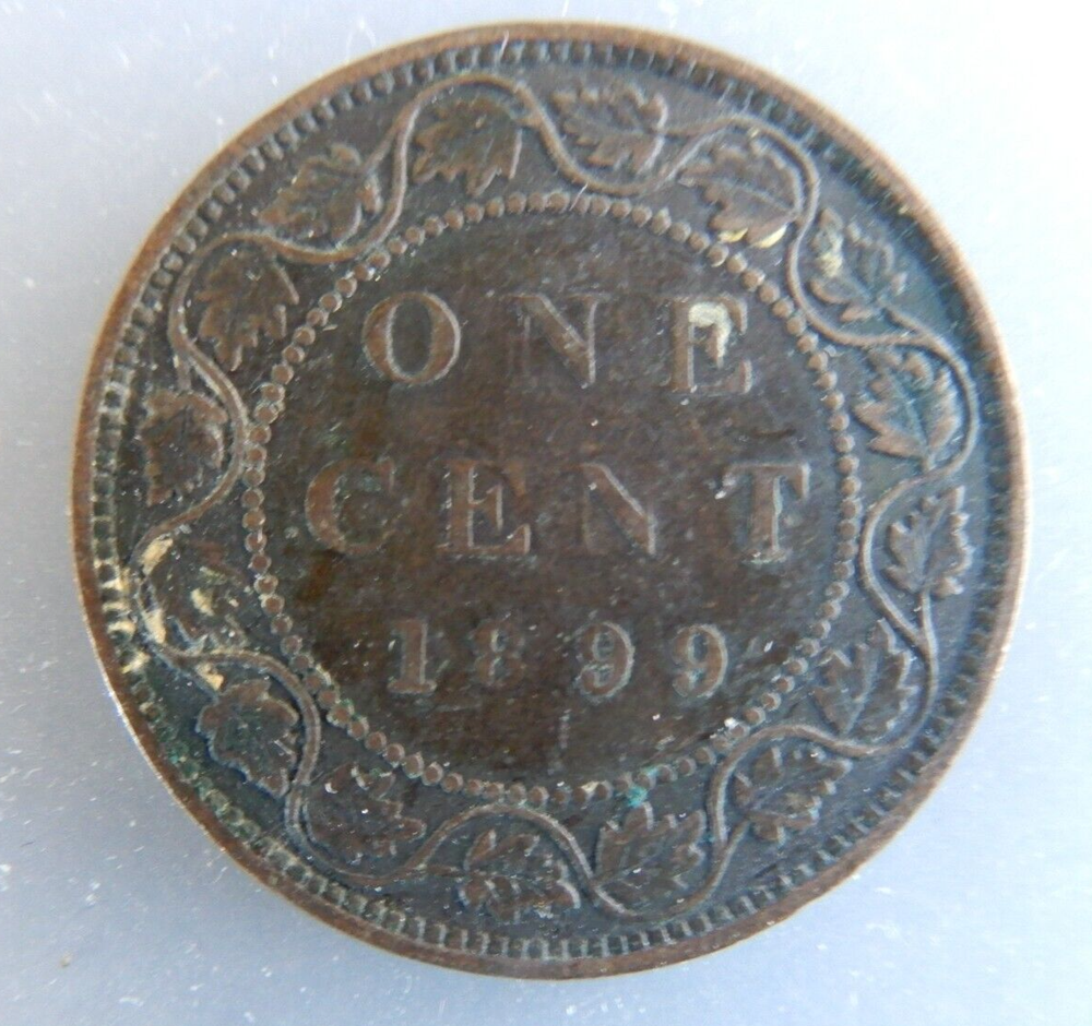 1899 Canada Large 1 Cent Coin, Bronze, KM#7