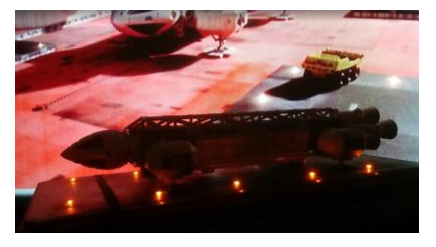 1 SPACE 1999 EAGLE-1 TRANSPORTER GERRY ANDERSON 12''SHIP PROP WITH LIGHTING+CASE