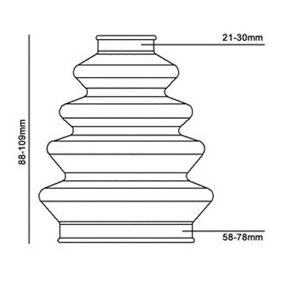 Bailcast - Stretchy Duraboot Driveshaft Joint CV Boot Kit Gaiter Cone DBC800