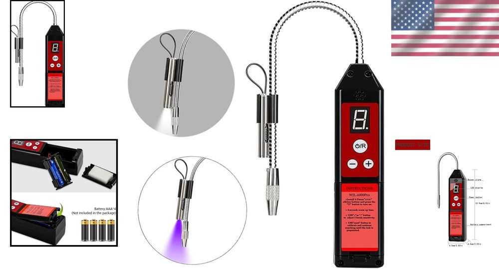 Advanced WJL-6000PRO Refrigerant Leak Detector with Fast Response & Calibration