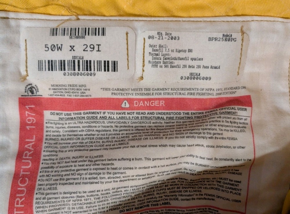 Morning Pride Turnout Pants 50 X 29 Lined