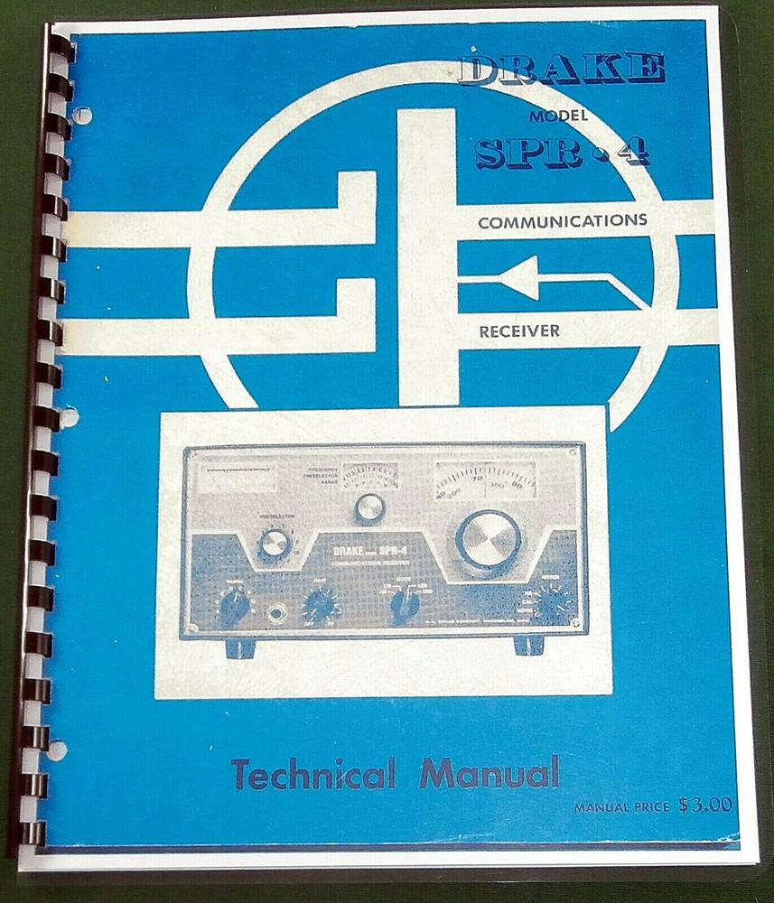 Drake SPR-4 Technical Manual: w/11"X17" Schematic & Protective Covers!