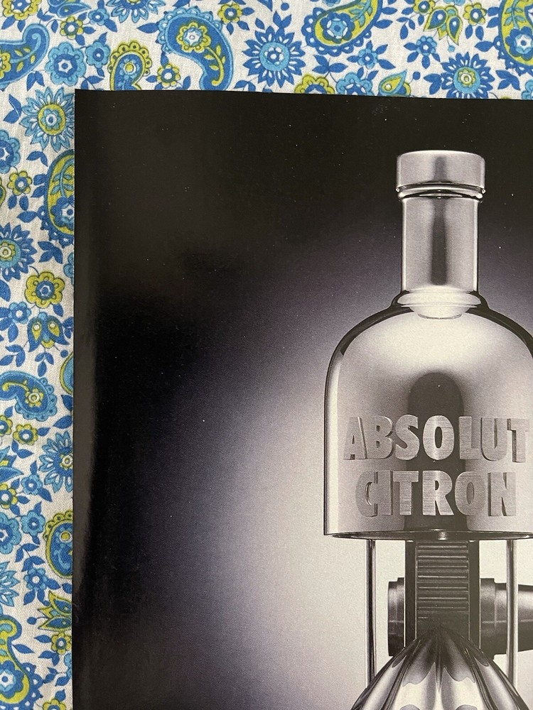 Absolut Citron Vodka 1998 Print Ad Absolut Squeeze