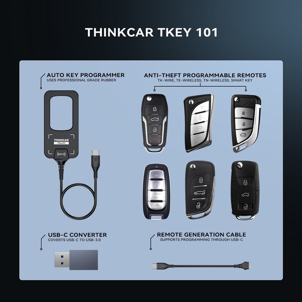 MUCAR 892BT w/ Thinkcar TKEY101 Car Key Programmer Bidirectional Scan Tool Set