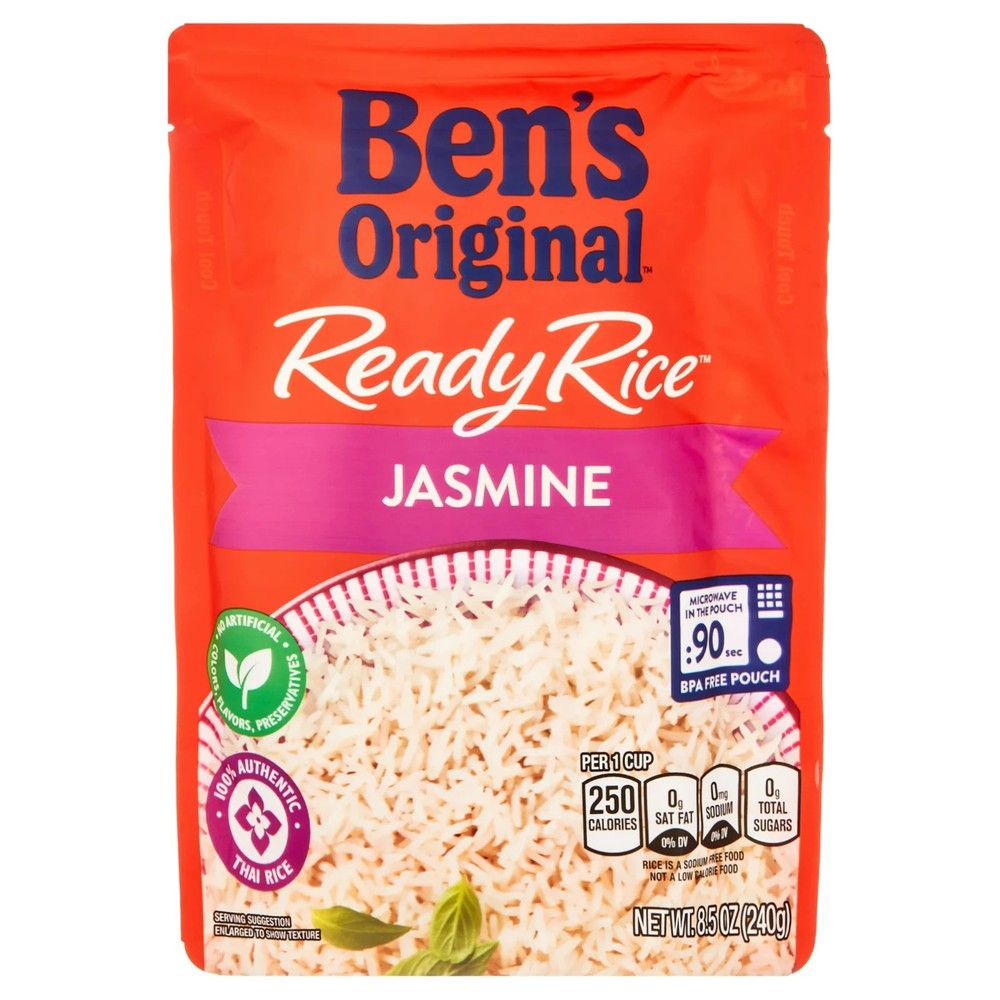 Ben's Original Ready Rice Jasmine Rice, Easy Dinner Side, 8.5 Ounce Pouch