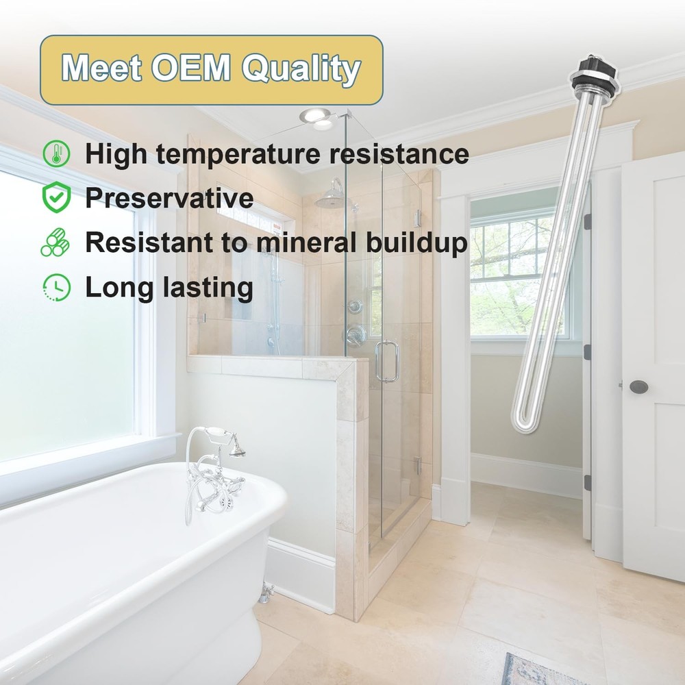 Upgraded 100108283 Water Heater Element, For AO Smith 4500W8283-2, grey