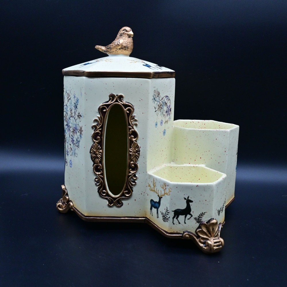 Multi-Functional Living Room Desktop Tissue Holder Remote Control Storage Box