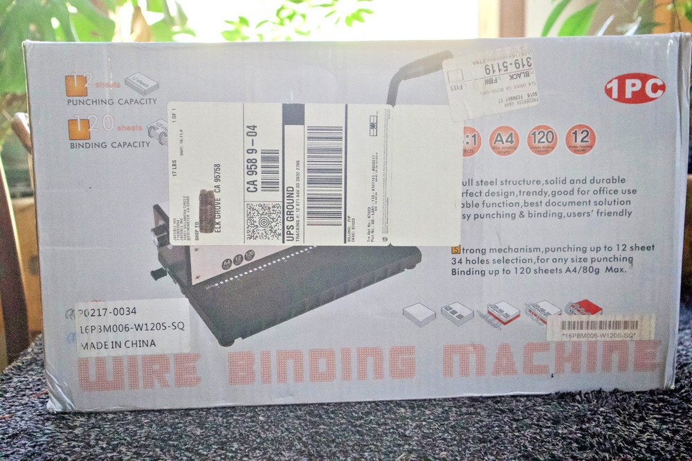 Rayson Manual Wire Binding Machine TD1200 3:1 Pitch