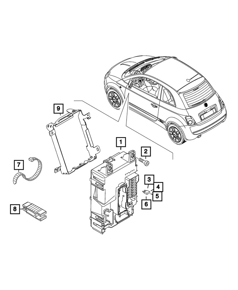 Genuine Mopar Body Control Module Bracket 68656817AA