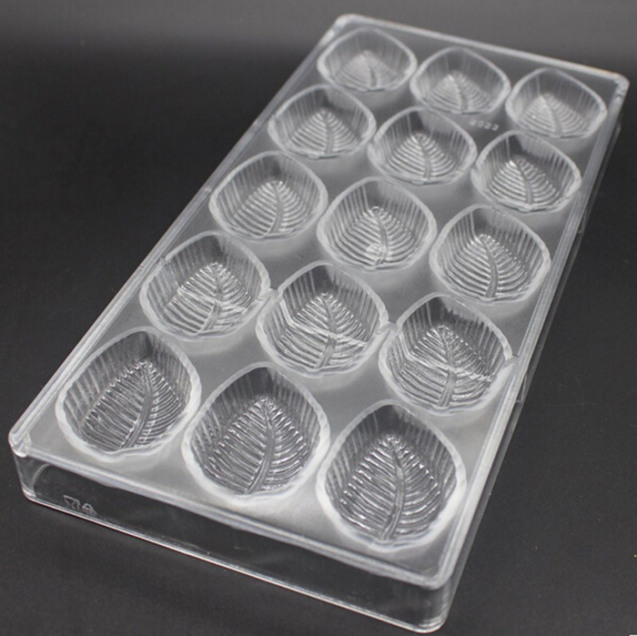 3d Leaf Shaped Candy Molds Hard Polycarbonate Chocolate Mold Plastic Baking Tray
