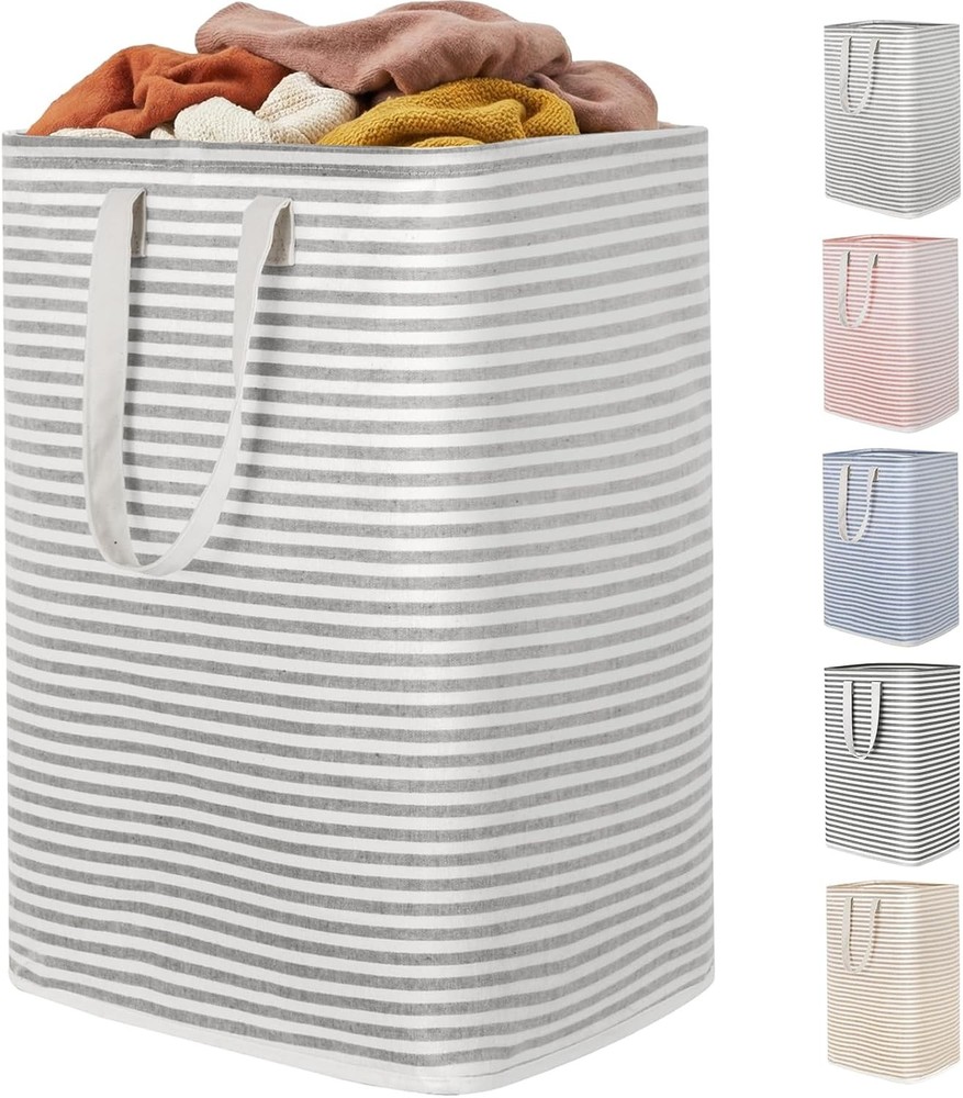 Laundry Basket Each, Collapsible Clothes Hper with Reinforced