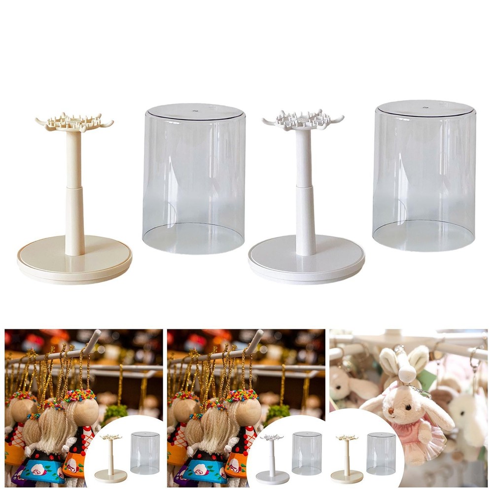 Rotating Clear Display Case Moistureproof Display Stand for Large Pendants