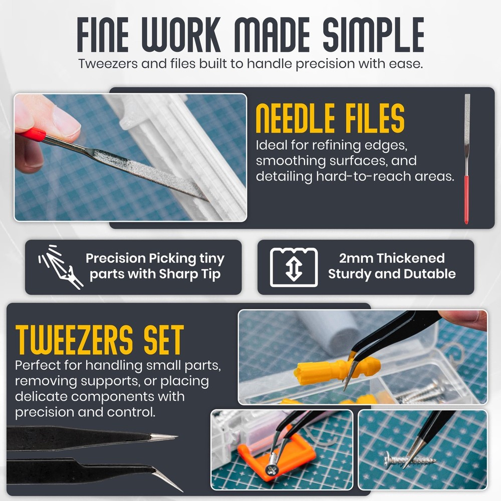 44PCS 3D Printer Tools Kit - 3D Printer Starter Kit - 3D Printing Accessories...