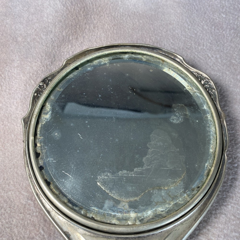 Bristol Silver Handheld Mirror Antique