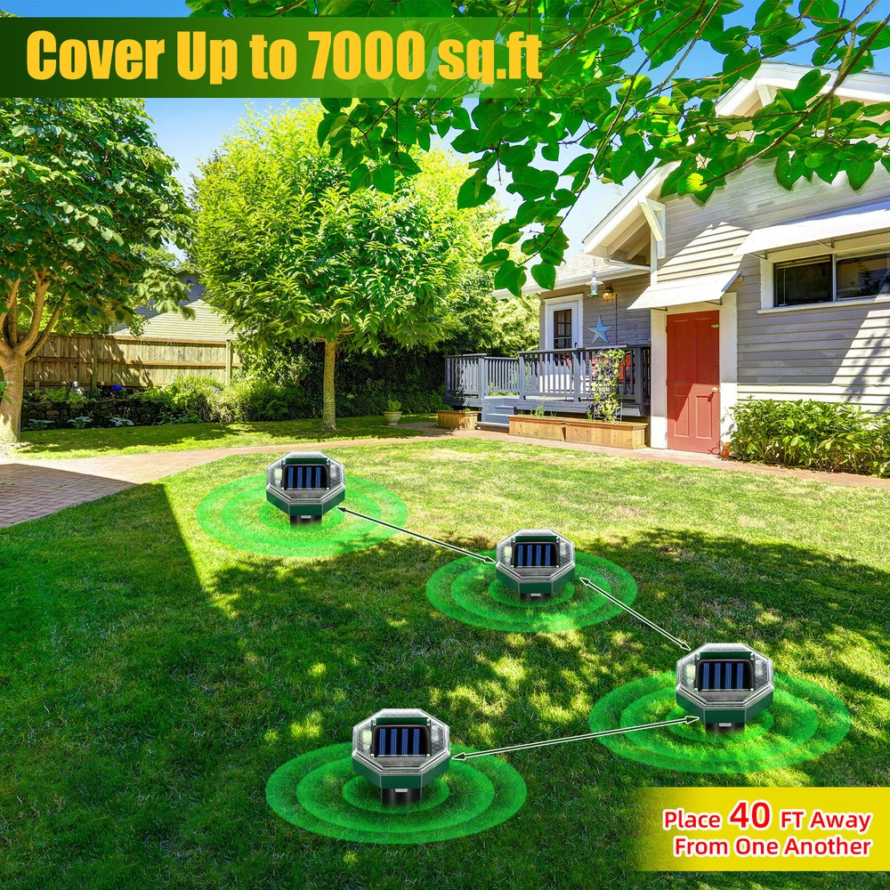 4 Pack Solar energy mousetrap octagonal model