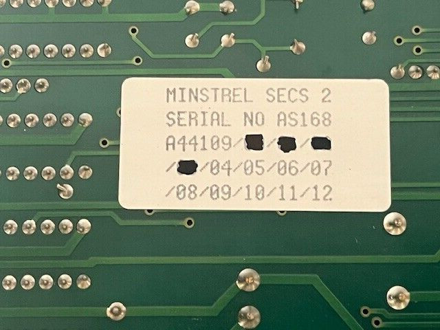 ELECTROTECH MINSTREL SECS 2 PCB, P/N A44109