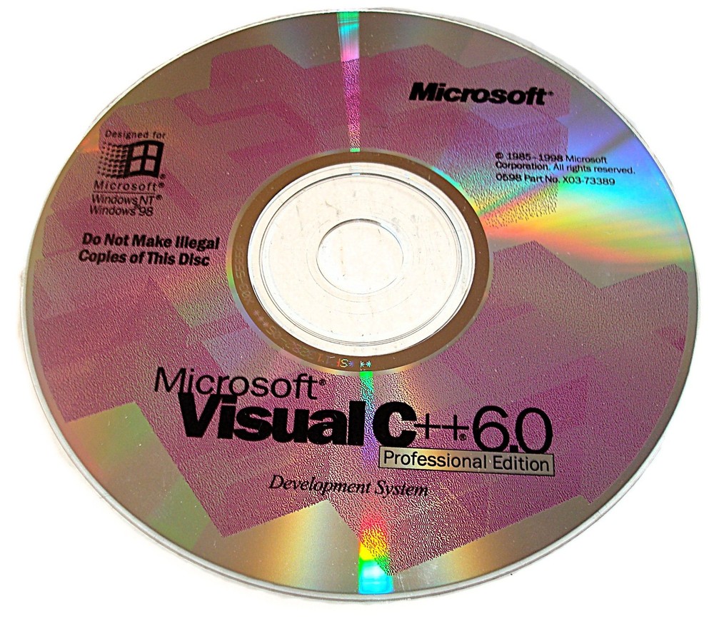 Microsoft Visual C++ 6.0 Professional Edition W/Key for Windows NT/98