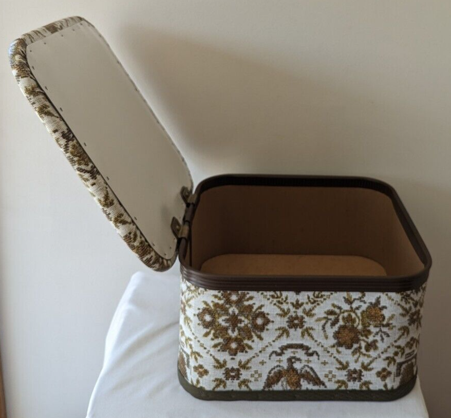 Vintage Redmon Co. Sewing Box Basket Hinged Lid