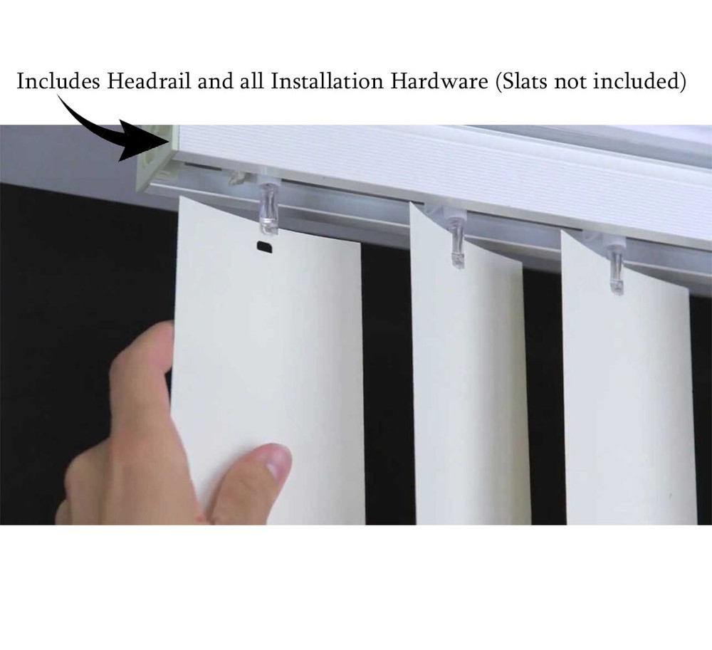 Vertical Blind Headrail Custom Made to Your Size & Stack