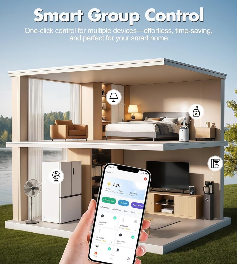App-Controlled Mini Smart Plug - Voice Activated, Certified, Easy Setup