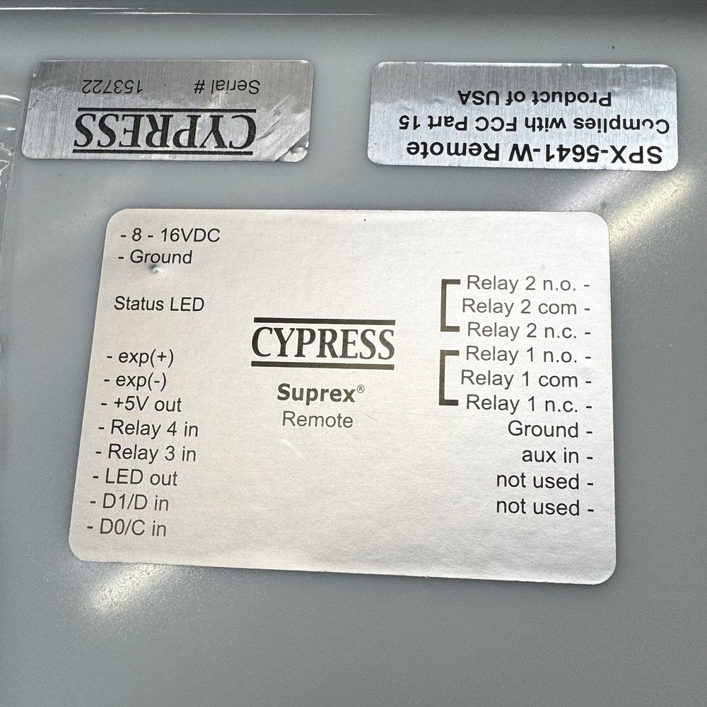 Cypress SPX-5641-W Wireless Suprex Long Range Reader Extender - Remote