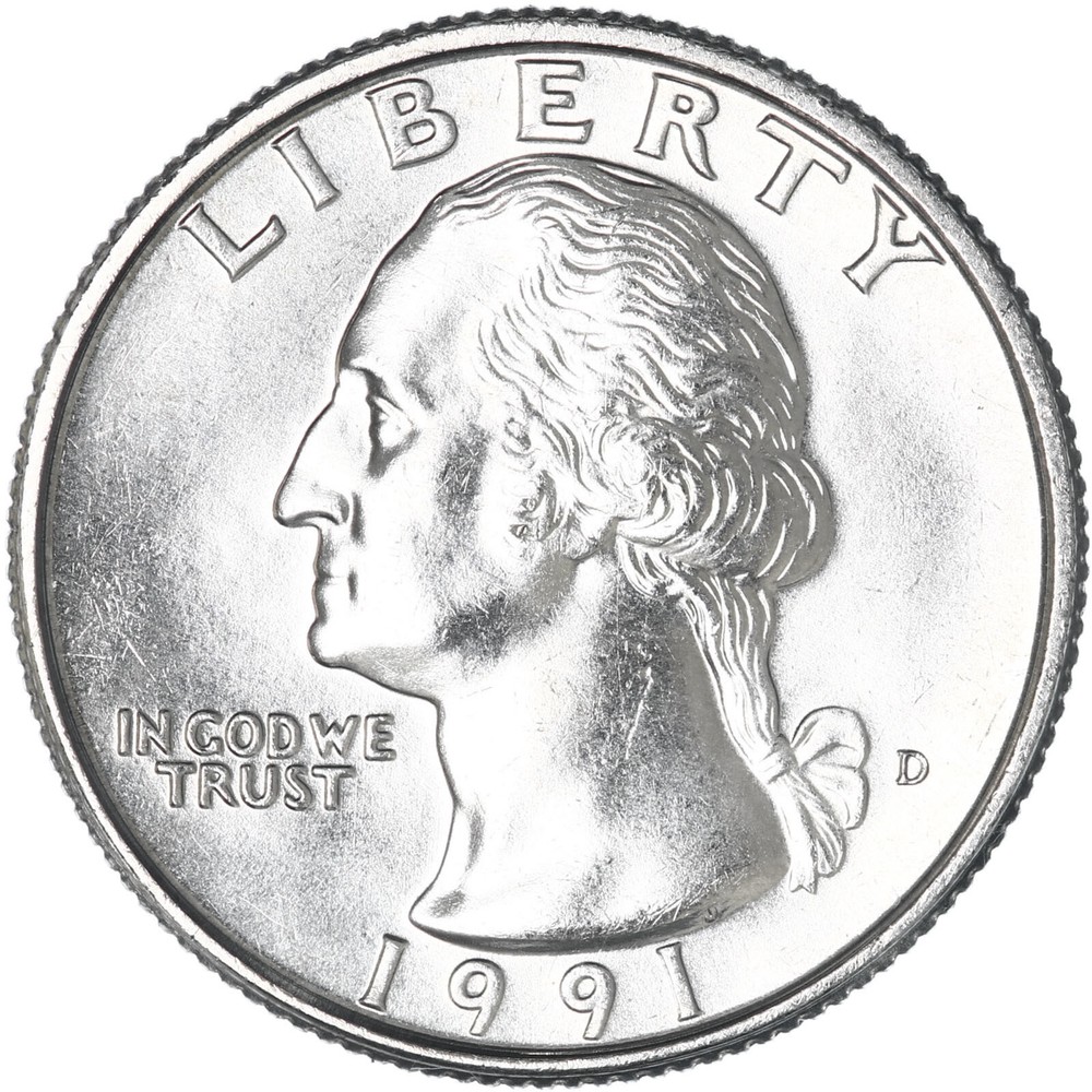 1991 D Washington Quarter Choice BU US Coin