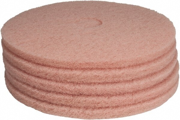 PRO SOURCE Pink Floor Machine Pads for Frequent Burnishing: 5 Pack, 20" Diameter