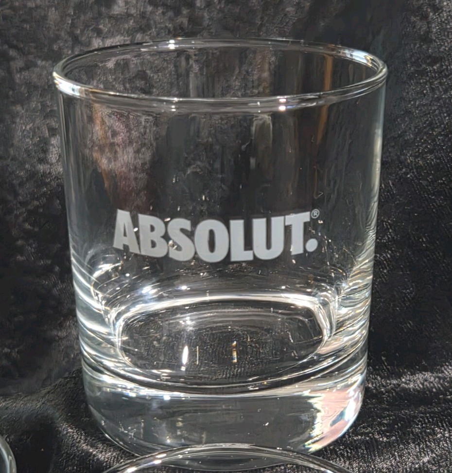 Absolut Vodka Rocks Glass Set Of 4