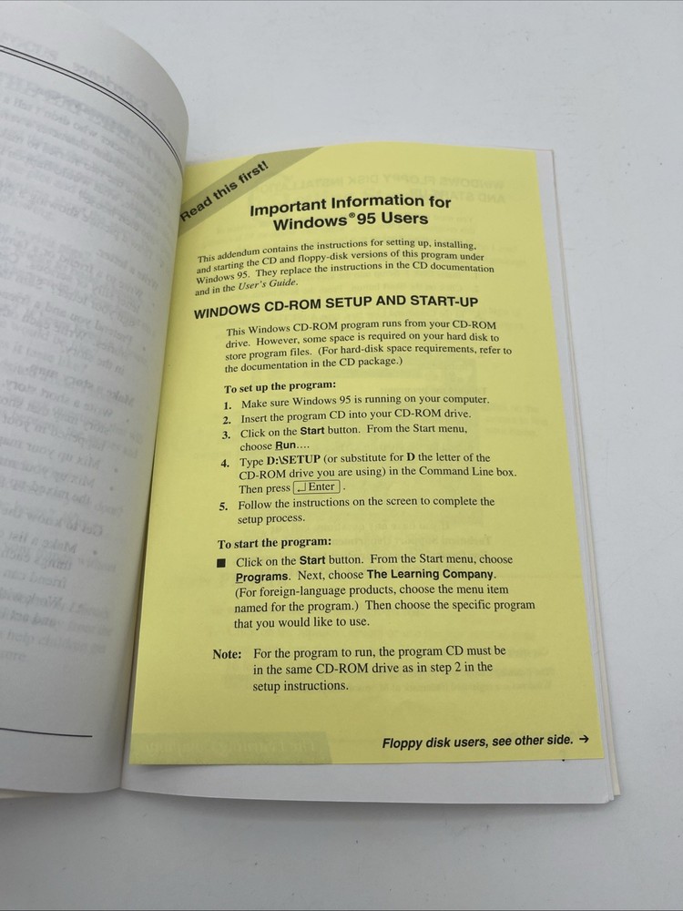 Reader Rabbit's Reading Development Library Level 1 User's Guide ONLY