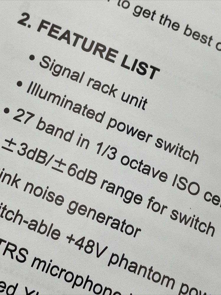 Alto RSA 27 Realtime Analyzer RTA Owners Manual Book User Guide