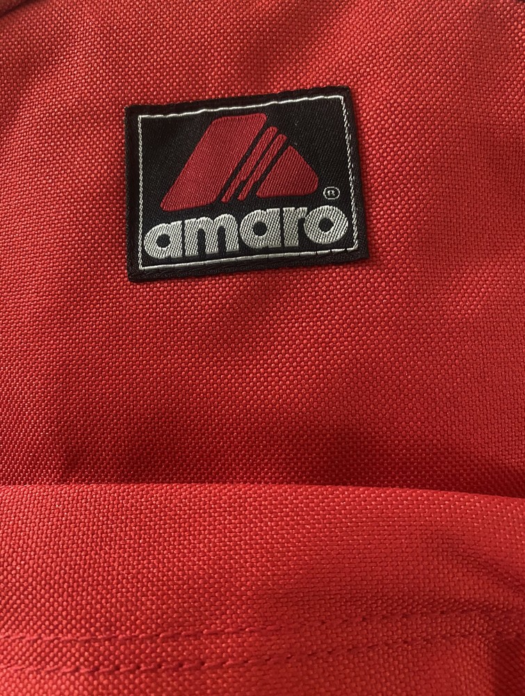 Amaro Red Backpack Two Pocket.
