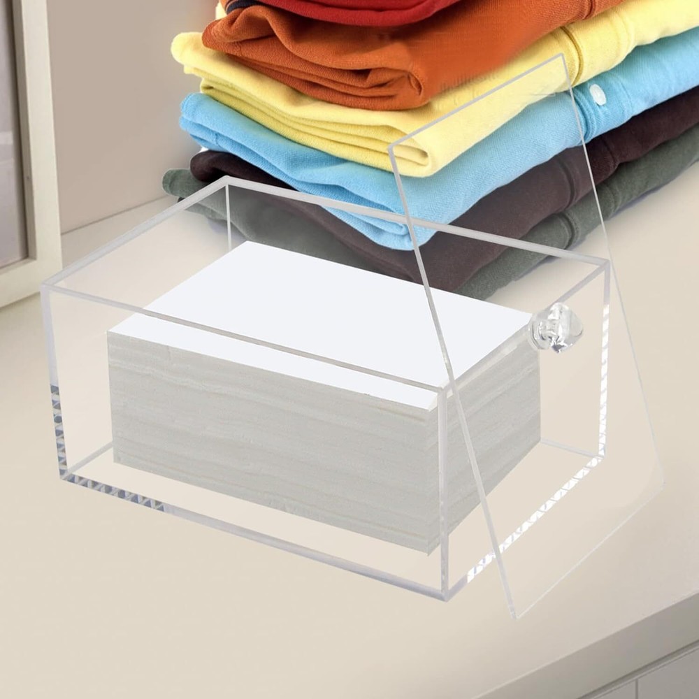 Weiai Acrylic Dryer Sheet Container, Clear Sheets Storage for 1 TIER