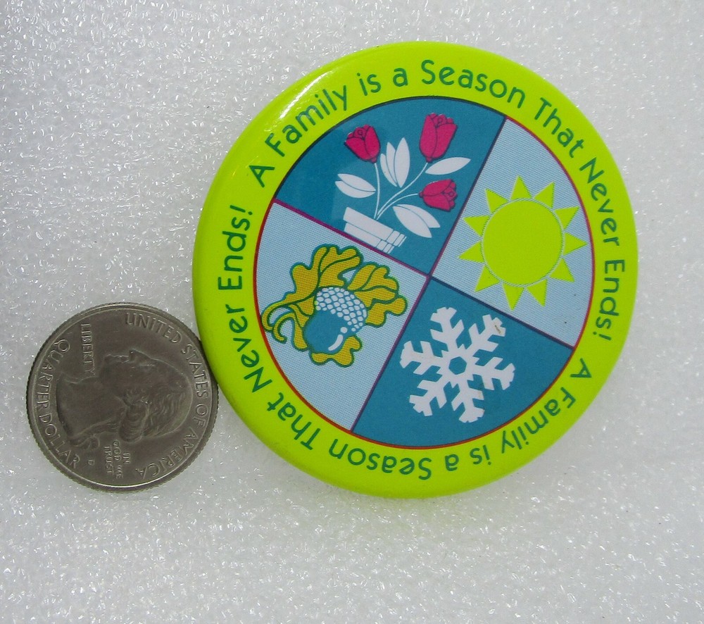 A Family Is A Season That Never Ends! Button Pin