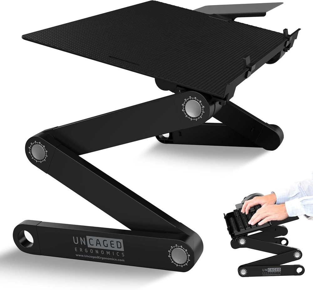 WorkEZ Adjustable Computer Keyboard Stand for Desk, Keyboard & Mouse Riser, E...