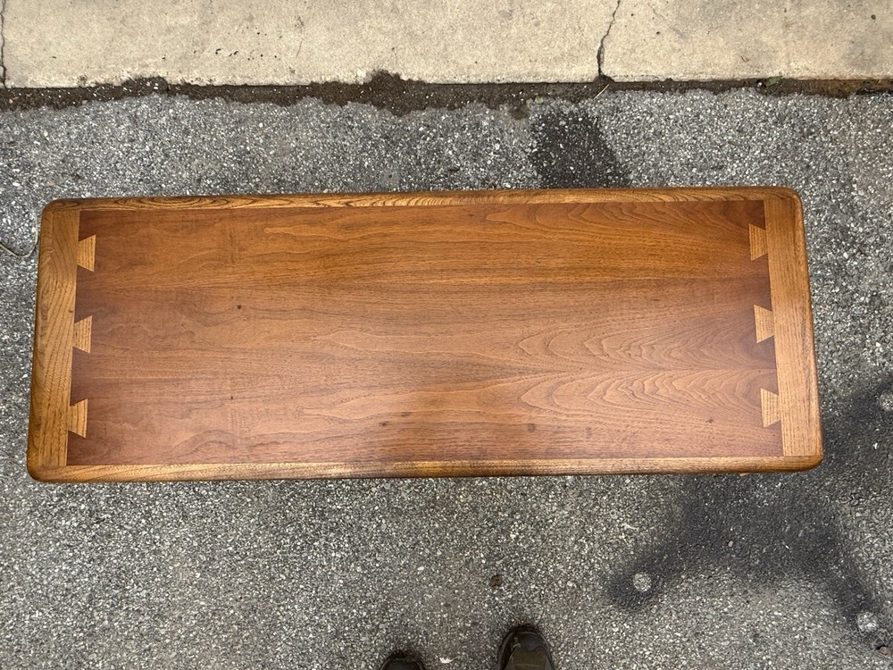 Mid-Century Modern Andre Bus Walnut Coffee Table by Lane
