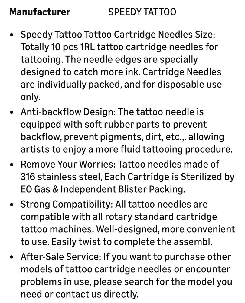 Speedy Tattoo Cartridge Needles