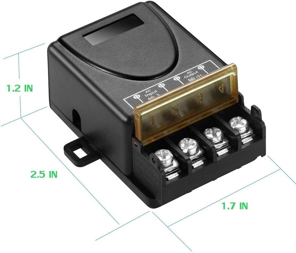 Long Range Wireless Light Switch Kitac110v/120v Rf Remote Control Switch With 40