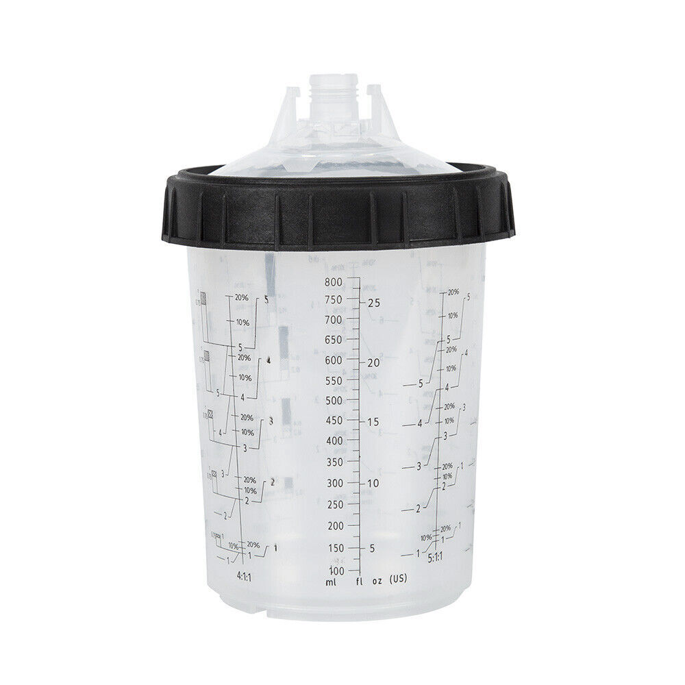 New Disposable Spray Paint Gun Plastic Liners & Lids Kit 27-oz 800ML Cups