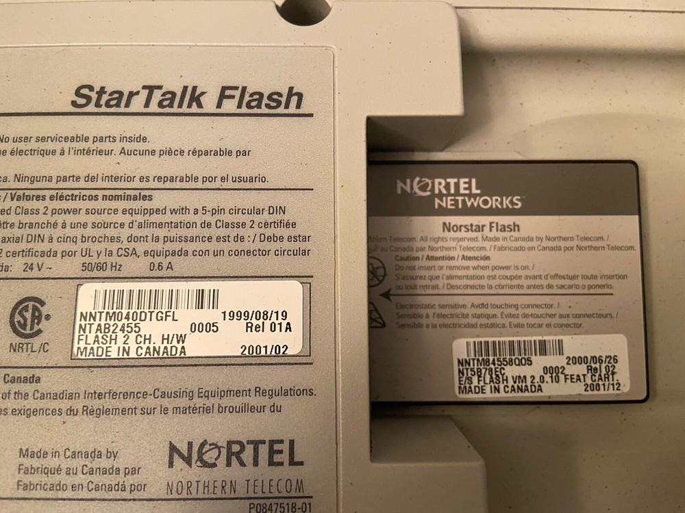 NORTEL STARTALK FLASH 2 PORT VOICEMAIL WITH 2.0 Software & POWER SUPPLY Tested