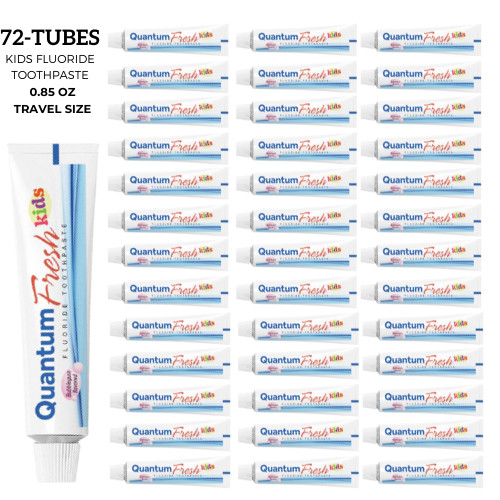 Quantum Fresh Fluoride Toothpaste for Kids, Travel Size Bulk Toothpaste 0.85 oz