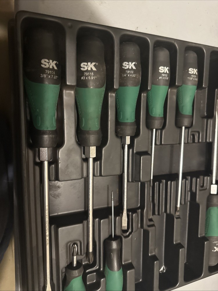 SK Hand Tools 9pc Combination Screwdriver Phillips/flathead Slotted Set