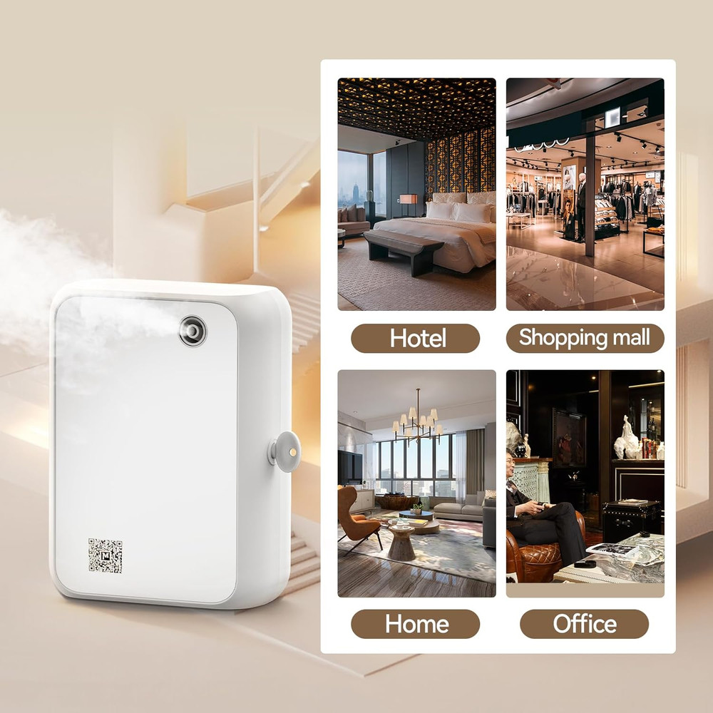 500ml Smart Waterless Essential Oil Diffuser for Large Rooms, Quiet & Timer