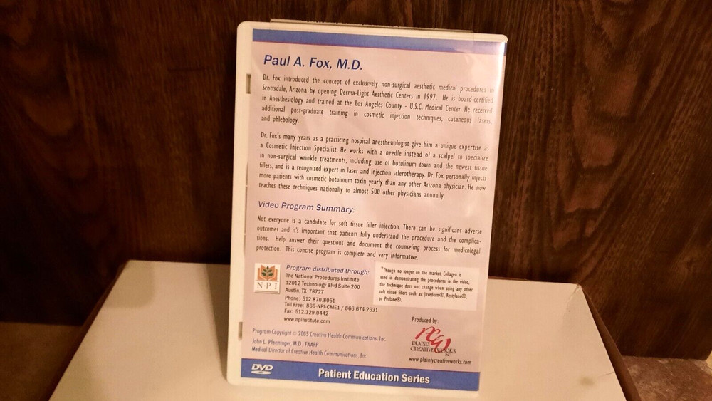 Working with Soft Tissue Fillers: Education, Presentation