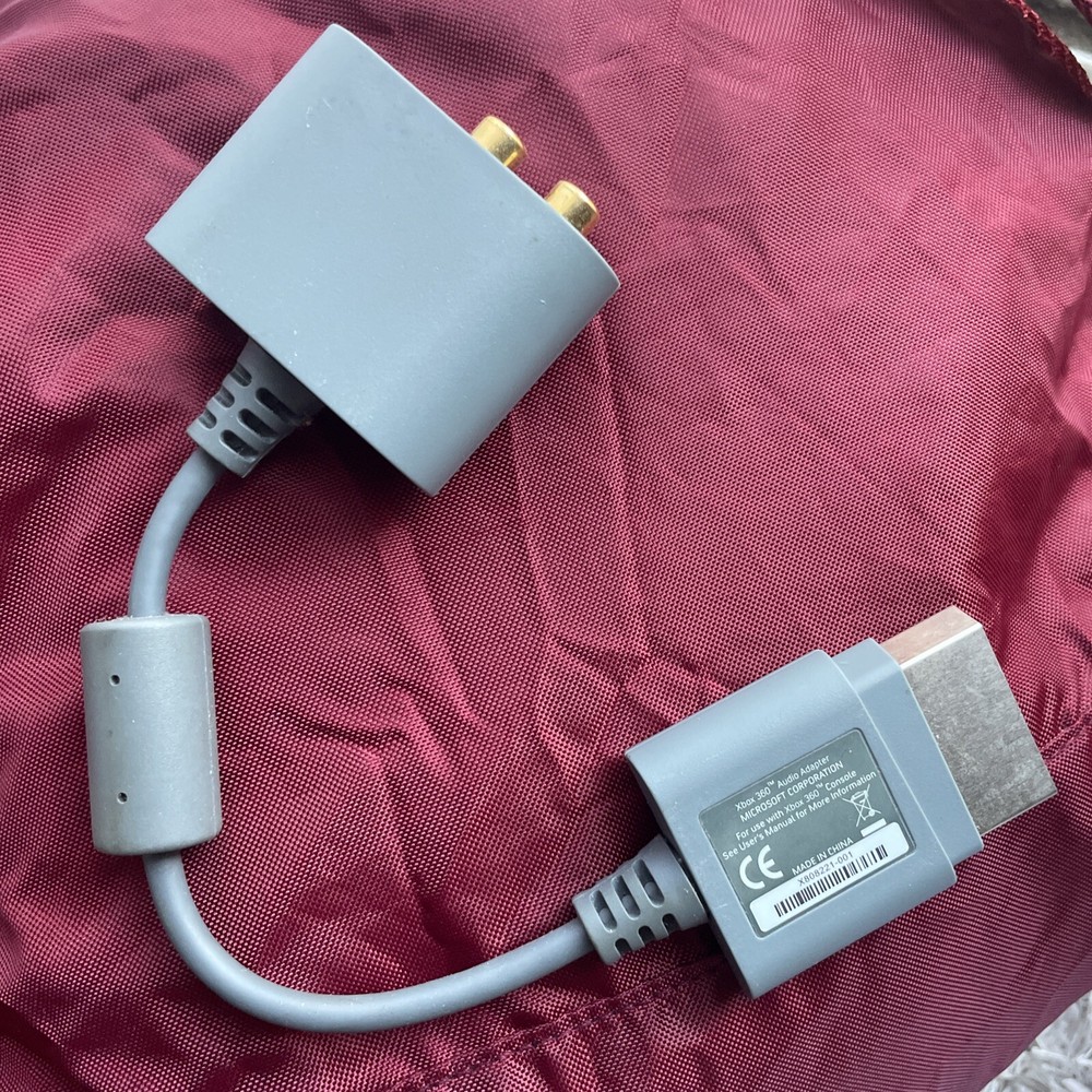 Microsoft Xbox 360 Genuine OEM Console Audio Adapter Gray