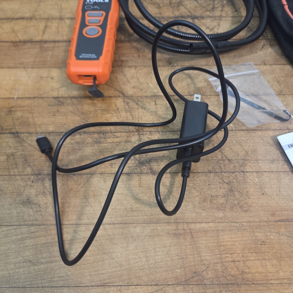 KLEIN TOOLS ET20 WIRELESS RECHARGEABLE BORESCOPE, LED LIGHTS, WIFI CONNECTION