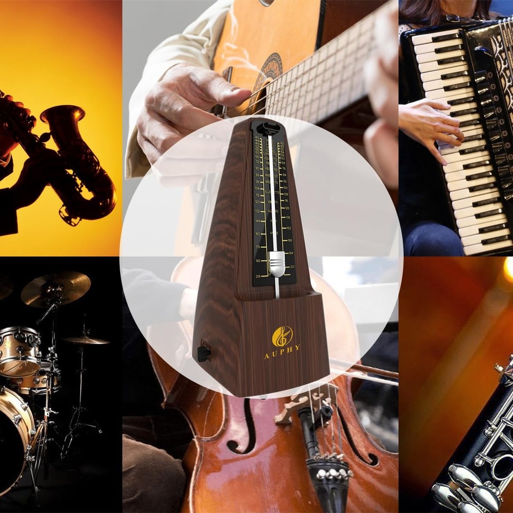 Mechanical Metronome with Accent Bell, Classic Shape, Accurate Beat, Multiple...