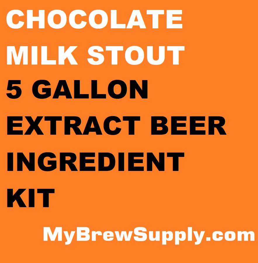 Chocolate Milk Stout Homebrew 5 Gal Beer Extract Ingredient Kit - My Brew Supply