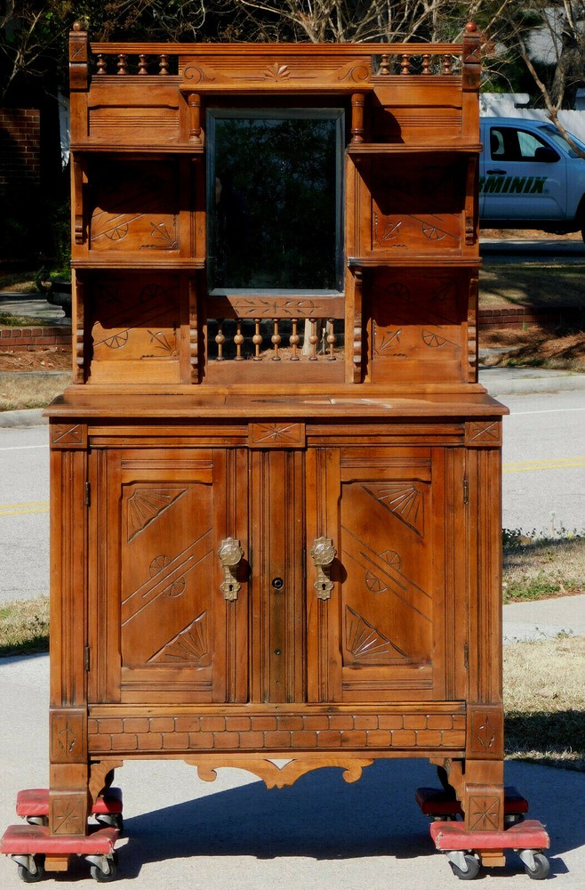 Ice Box Buffet~~Walnut Eastlake circa1880
