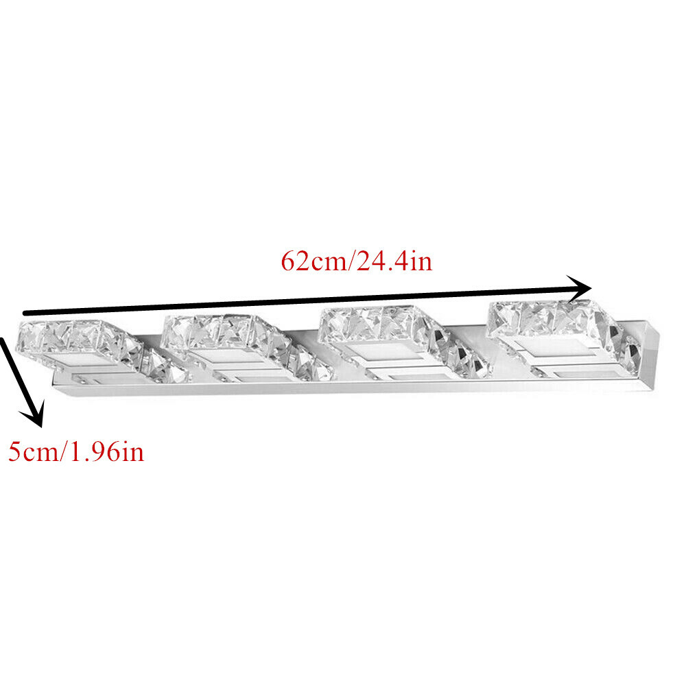 Modern Bathroom Mirror Crystal LED Light Lamp Vanity Light Make-up Wall Sconce